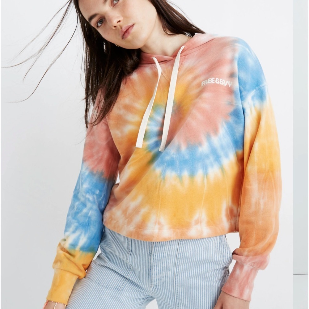 Madewell Multicolor oversized retro Tie-Dye Hoodie